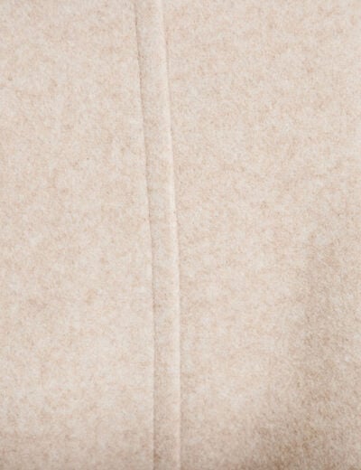 Caban court col montant beige femme