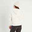 Gilet doublé à capuche ecru femme