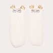 Chaussettes d'intérieur ecru femme