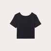 T-shirt effet seconde peau noir femme