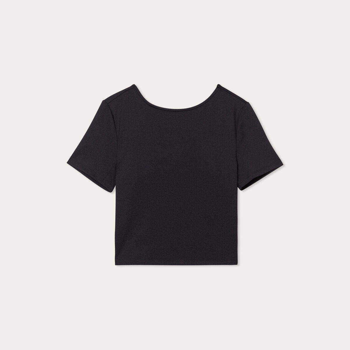 T-shirt effet seconde peau noir femme