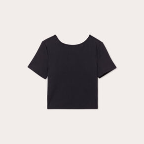t shirt effet seconde peau noir femme T-shirt effet seconde peau noir femme