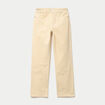 Pantalon droit en velours jaune femme