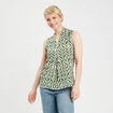 Blouse sans manches blanc femme