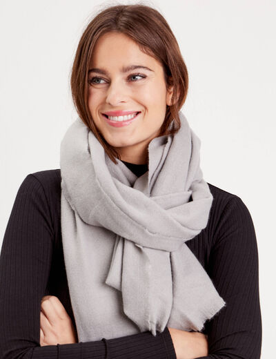 Foulard gris clair femme