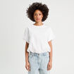 T-shirt effet boule blanc femme