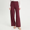Pantalon jambe large bordeaux femme