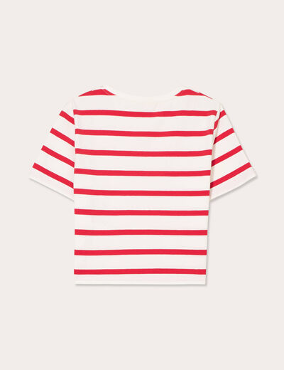 T-shirt cropped blanc femme