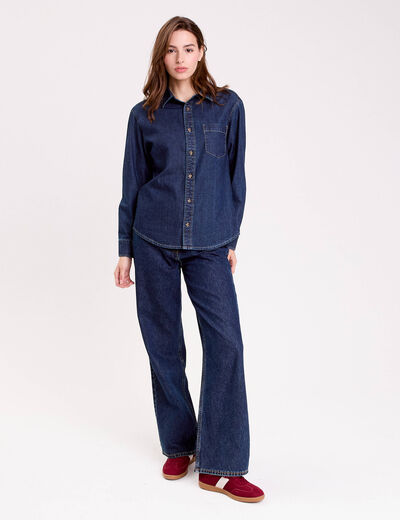 Chemise denim stone femme