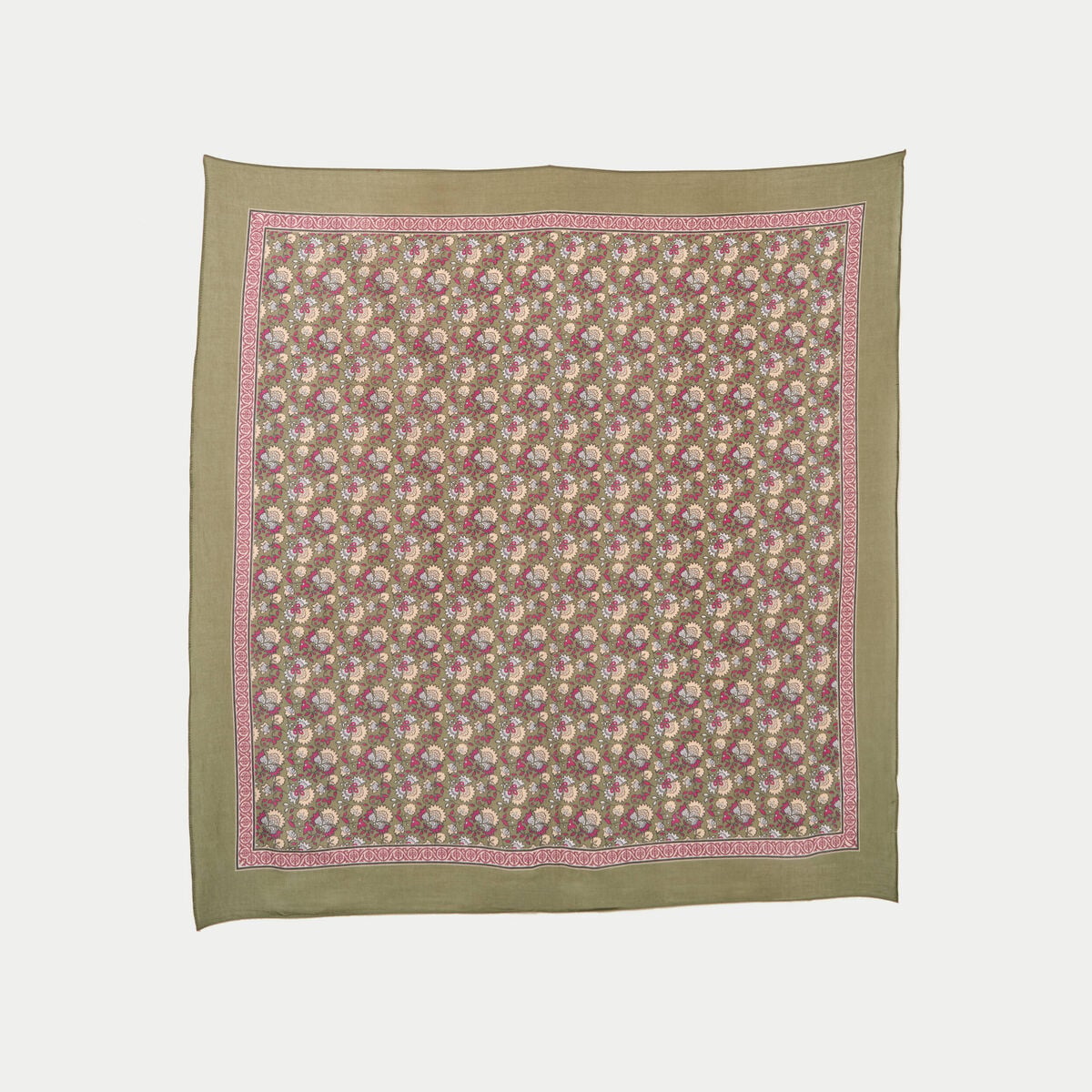 Foulard vert kaki femme