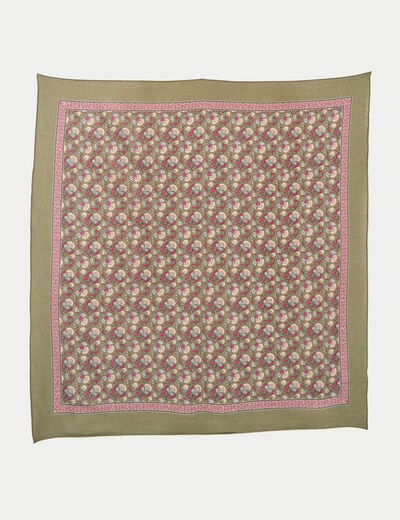 Foulard vert kaki femme