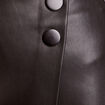 Jupe-short trapèze simili cuir noir femme