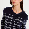 Gilet manches longues bleu marine femme