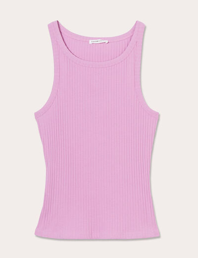 Débardeur bretelles larges violet femme