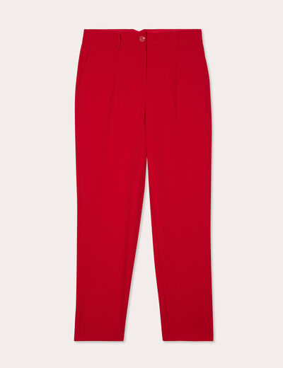 Pantalon carotte rouge femme