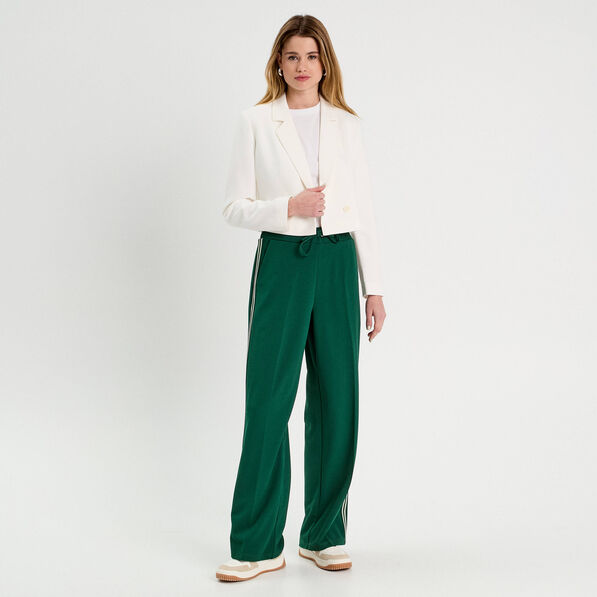 Veste blazer courte ecru femme
