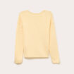 Gilet boutonn&eacute; avec col en V jaune pastel femme