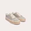 Baskets espadrilles plates beige femme