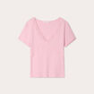 T -shirt manches courtes rose poudrée femme