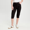 Pantacourt capri denim noir femme