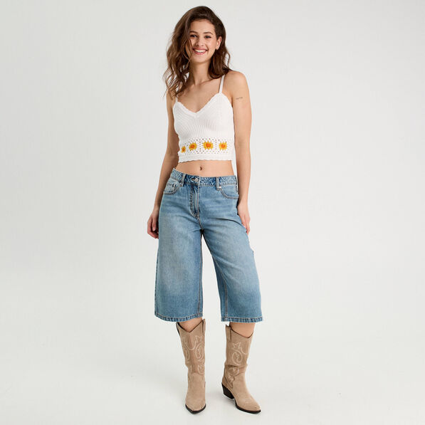 debardeur tricot ecru femme Débardeur tricot ecru femme
