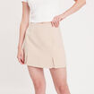 Jupe-short droite fentes sable femme