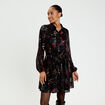 Robe &eacute;vas&eacute;e col chemise noir femme