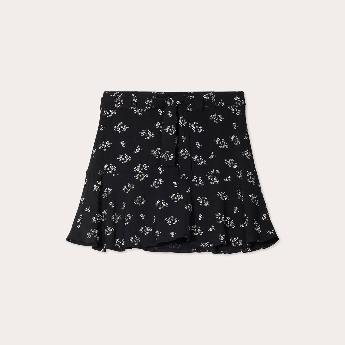 Jupe-short évasée noir femme