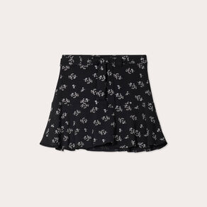 Jupe-short évasée noir femme