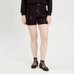 Short ajusté avec sequins noir femme