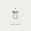 T-shirt oversize manches courtes ecru femme