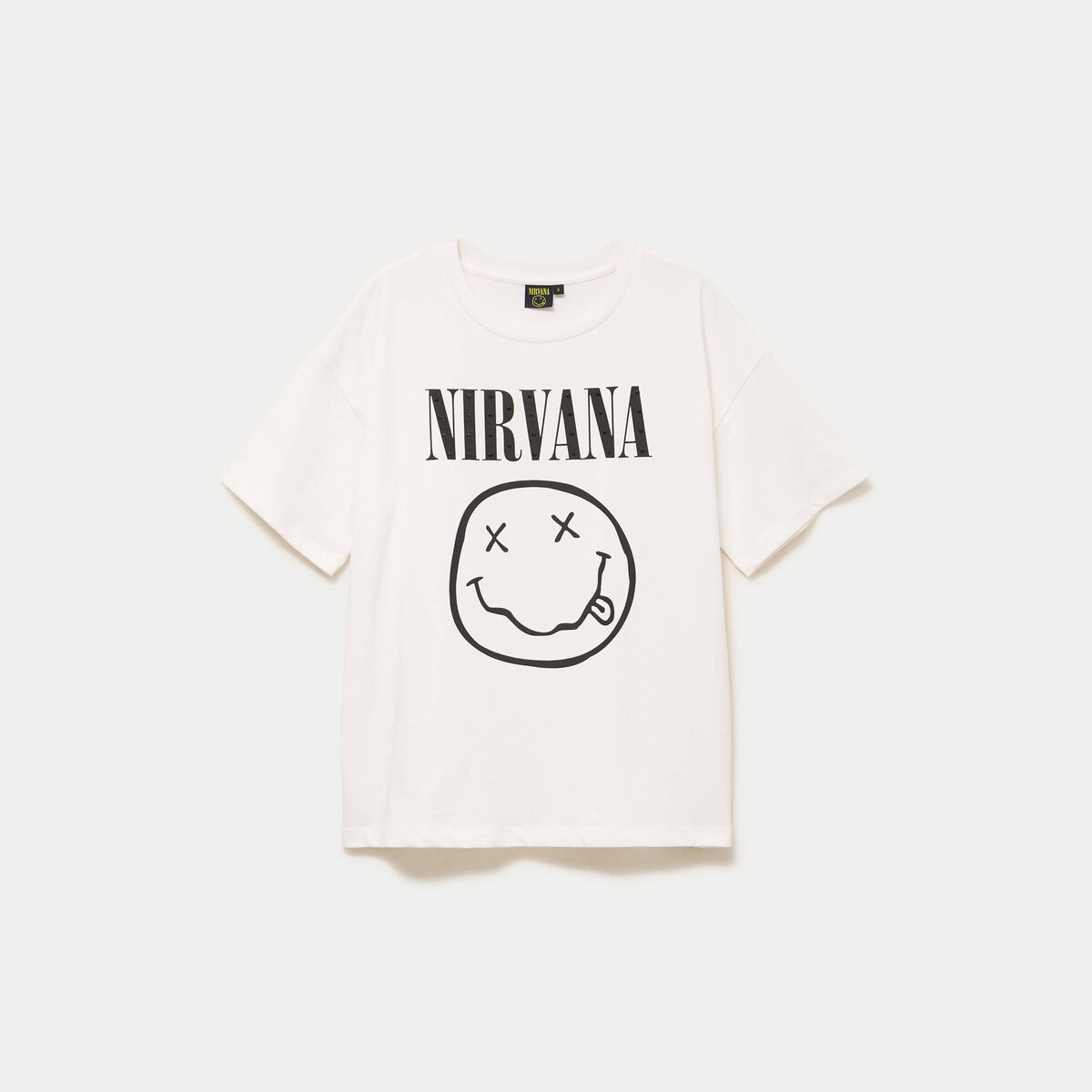 T-shirt oversize manches courtes ecru femme