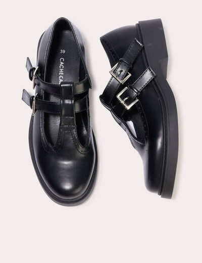 Derbies noir femme