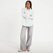 Chemise col classique manches longues ecru femme