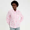 Chemise brod&eacute;e manches longues blanc femme