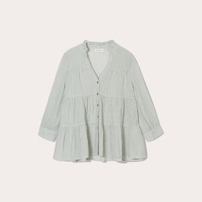 Blouse manches 3/4 vert femme
