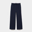 Pantalon large style jogging bleu marine femme