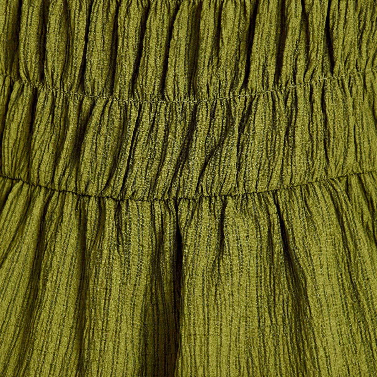 Combishort coupe flare vert kaki femme