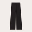 Pantalon large taille haute noir femme
