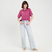 Chemise manches courtes prune femme