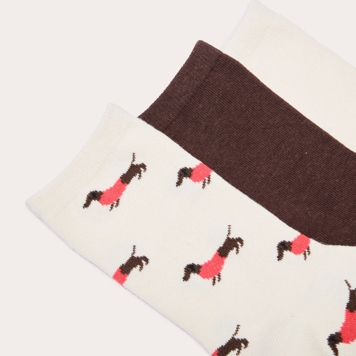 Lot 3 paires chaussettes ecru femme