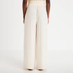 Pantalon large fluide ecru femme