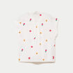 Blouse avec broderie blanc femme