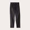 Pantalon slouchy enduit 7/8ème noir femme