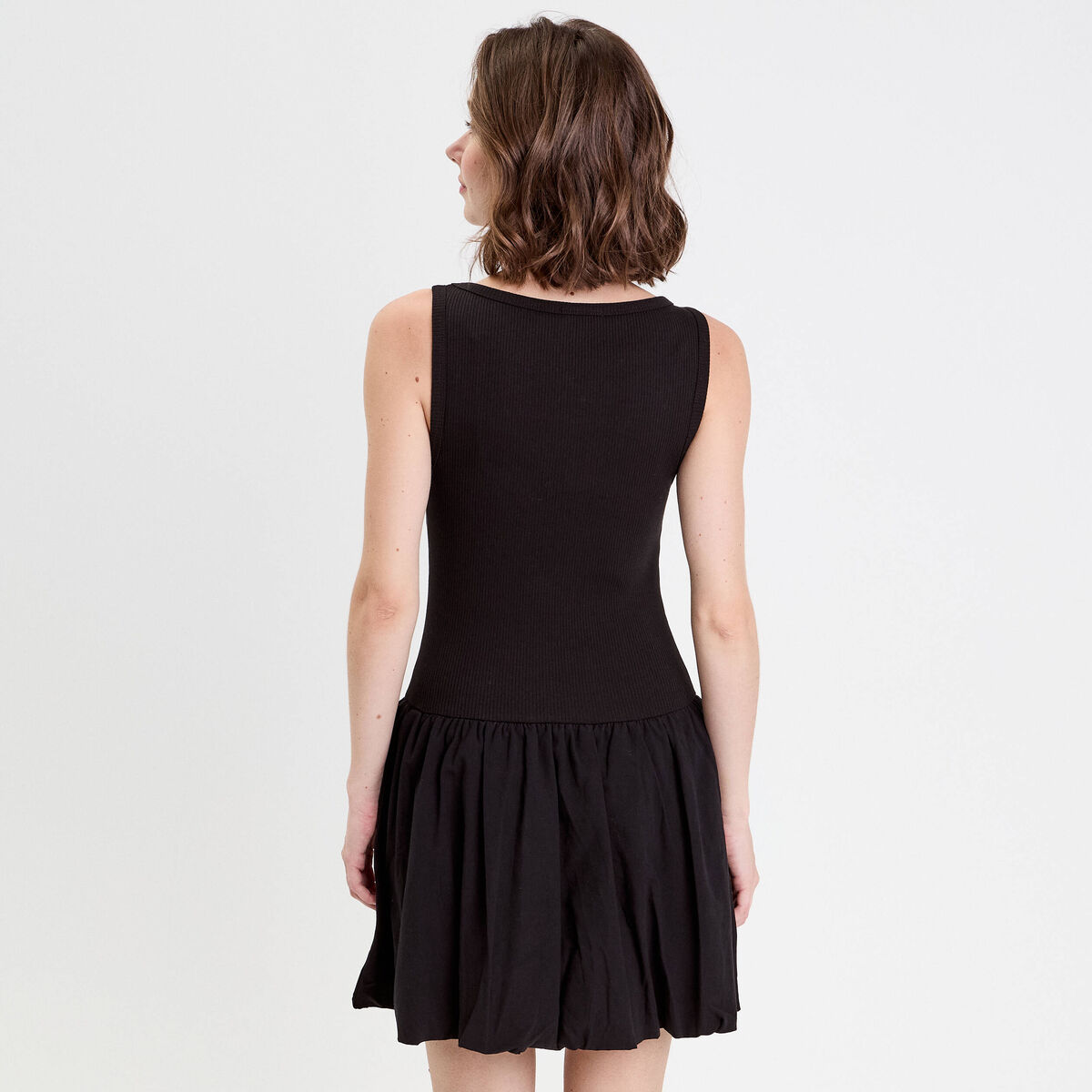 Robe boule 2 en 1 noir femme