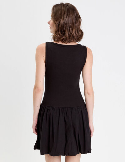 Robe boule 2 en 1 noir femme