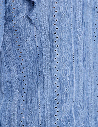 Blouse manches longues bleu clair femme