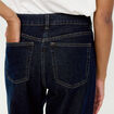 Jeans wide leg taille haute denim blue black femme