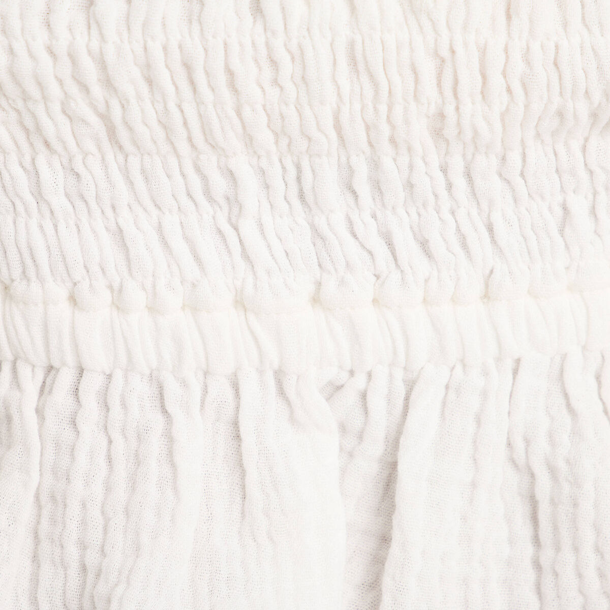 Débardeur tricot brodé ecru femme