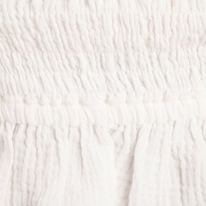 Débardeur tricot brodé ecru femme